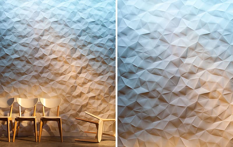 22. The Crush Wall Tile- origami-inspired 3d wall art by modularArts