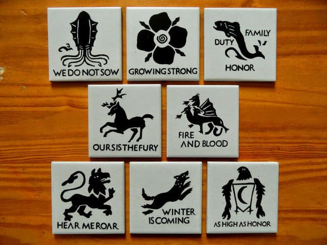 29 Brilliant Game of Thrones DIY Projects 11. Get creative with coasters