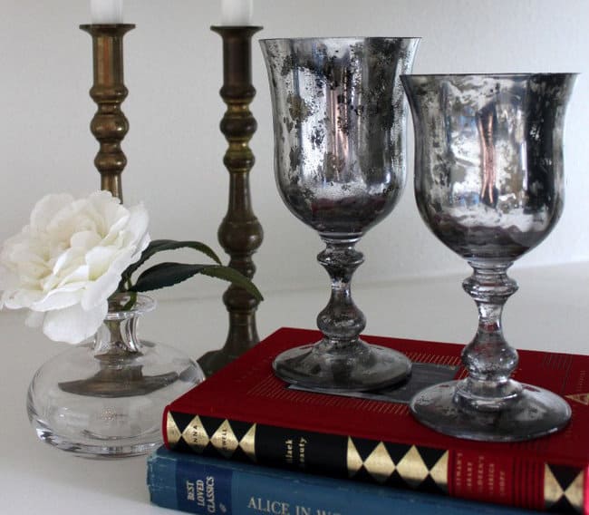 15. Create the right setting with mercury glass goblets