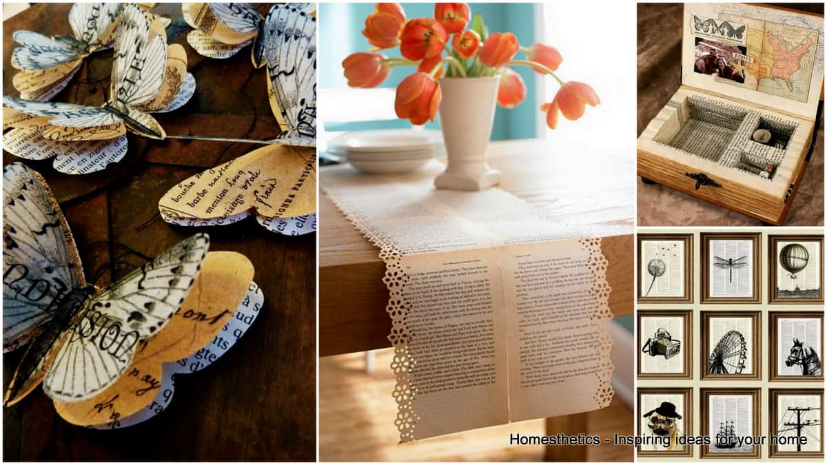 30 DIY Projects Made With Old Books