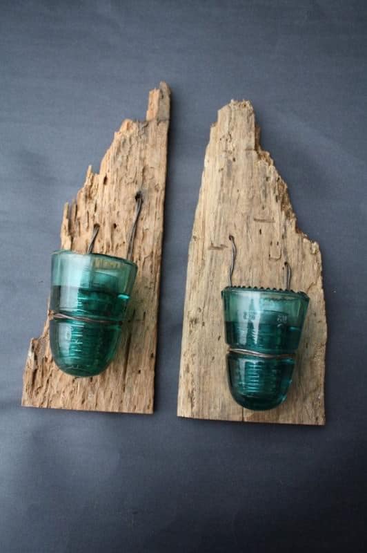 5. driftwood has been used for these special twin candles