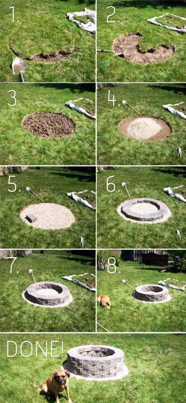 SIMPLE HOME MADE CIRCULAR DIY FIRE PIT