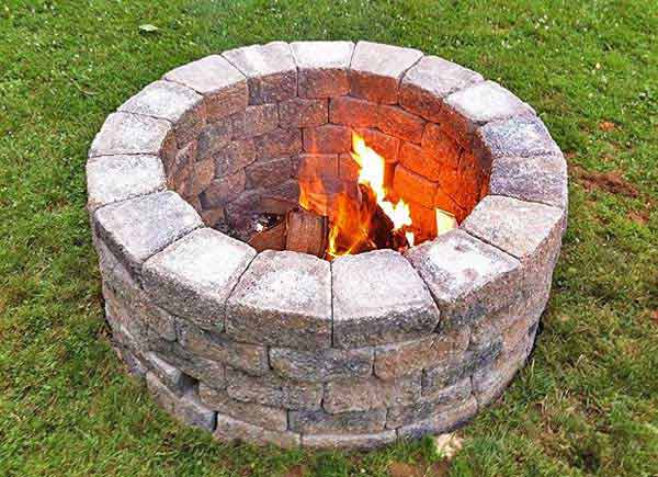 CIRCULAR NATURAL STONE DIY FIRE PIT