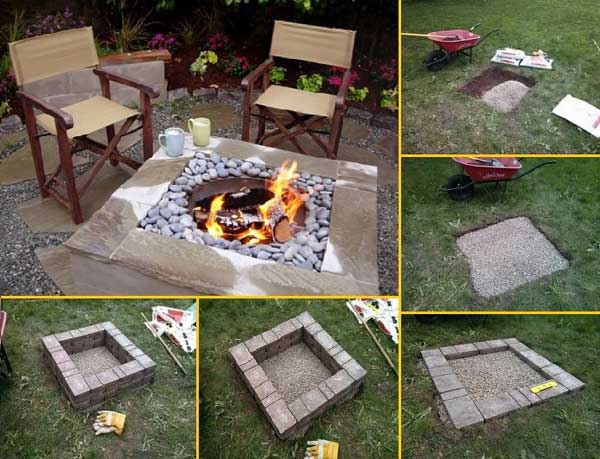 RECTANGULAR DIY FIREPITS CAN BE BUILT WITH EASE