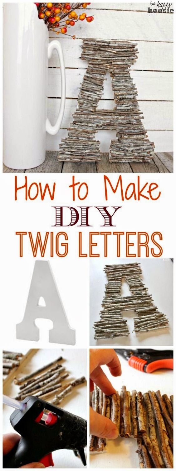 CRAFT DIY TWIG LETTERS FOR A RUSTIC DECOR