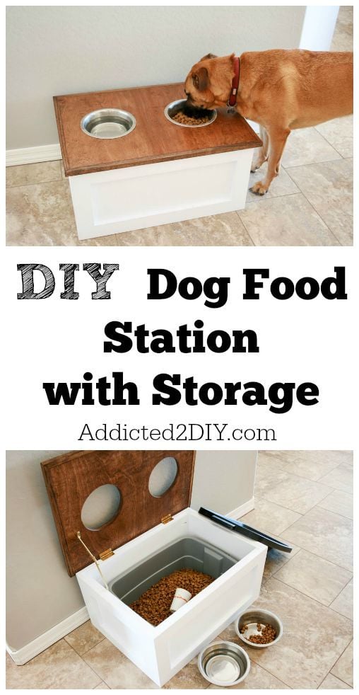 CREATE A DIY DOG DINING STATION WITH STORAGE INCLUDED