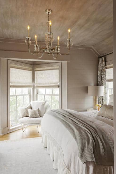 country bedroom uses taupe in the beige color area