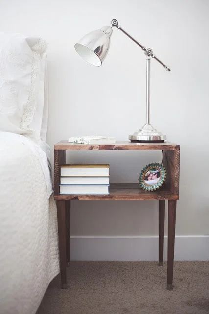 8. TAILOR A DIY NIGHTSTAND WITH SALVAGED WOOD