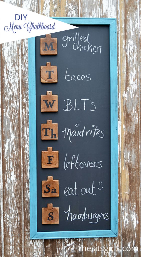 PUZZLING CHALKBOARD DIY MENU BOARD