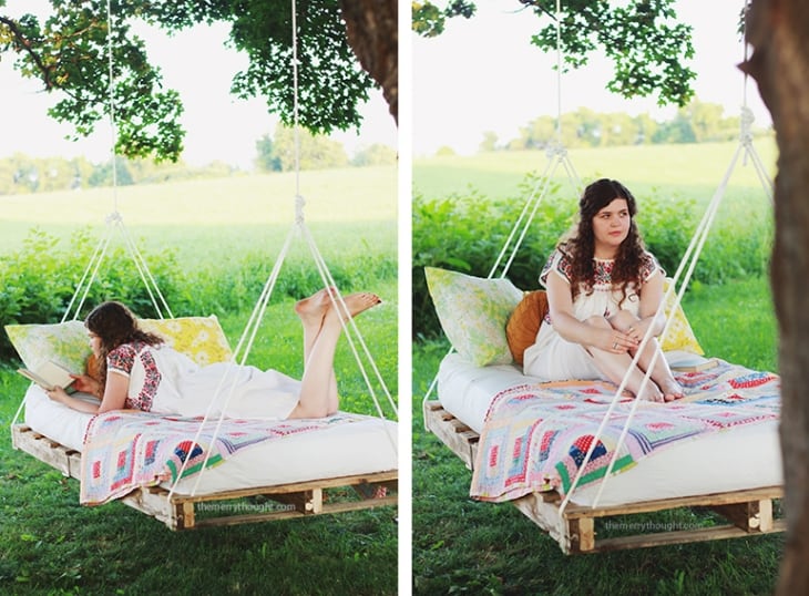 30. PALLET SWING SUSPENDED OUTDOORS