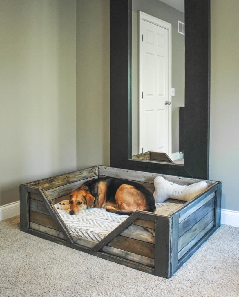 28. A COZY PALLET BED FRAME FOR YOUR FURRY FRIENDS