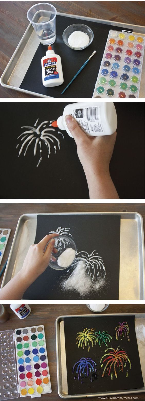 START AN EPIC FIREWORK SALT PAINTING PROJECT