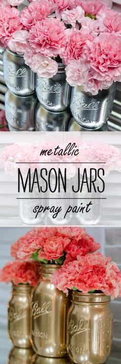 build epic metallic mason jars