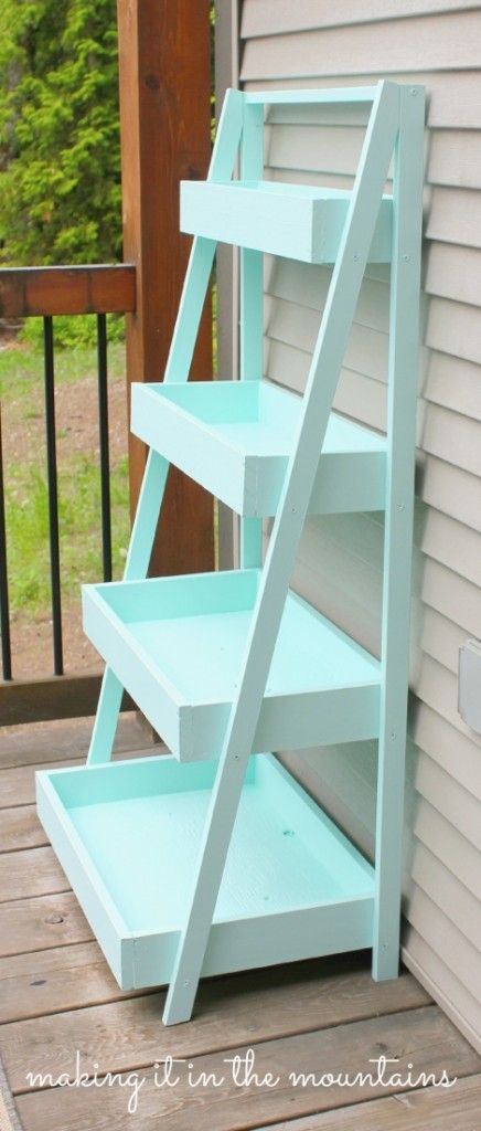 create an epic diy ladder shelf