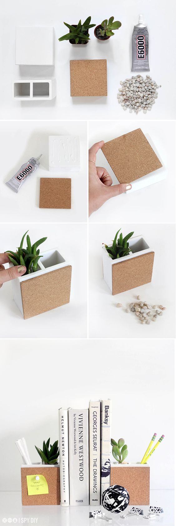 create epic succulent planter bookends