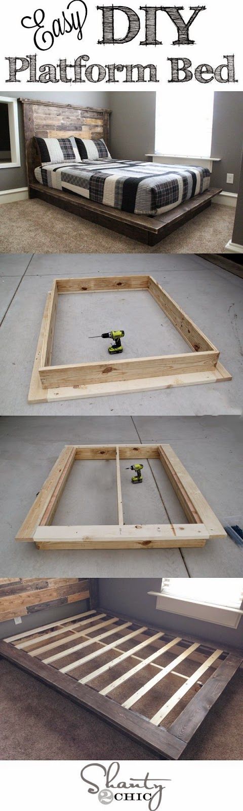 diy easy platform bed tutorial