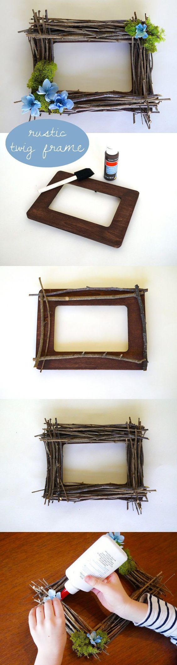 diy rustic twig frame craft