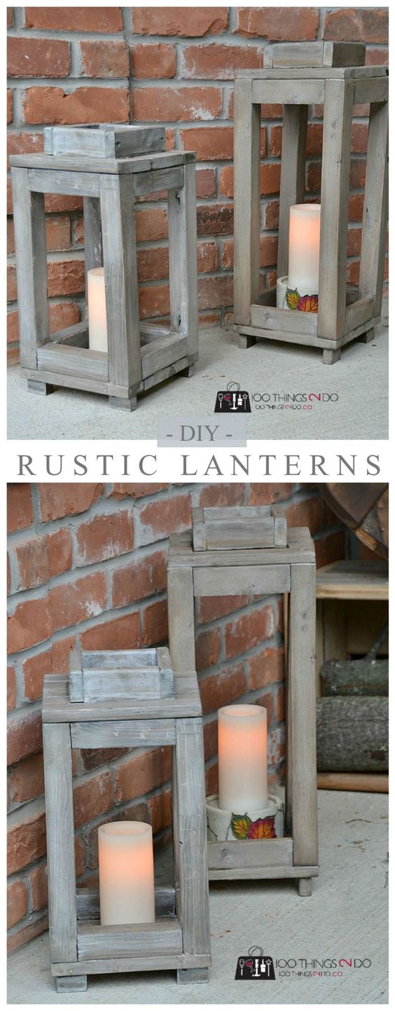 diy wooden lanterns for your porch
