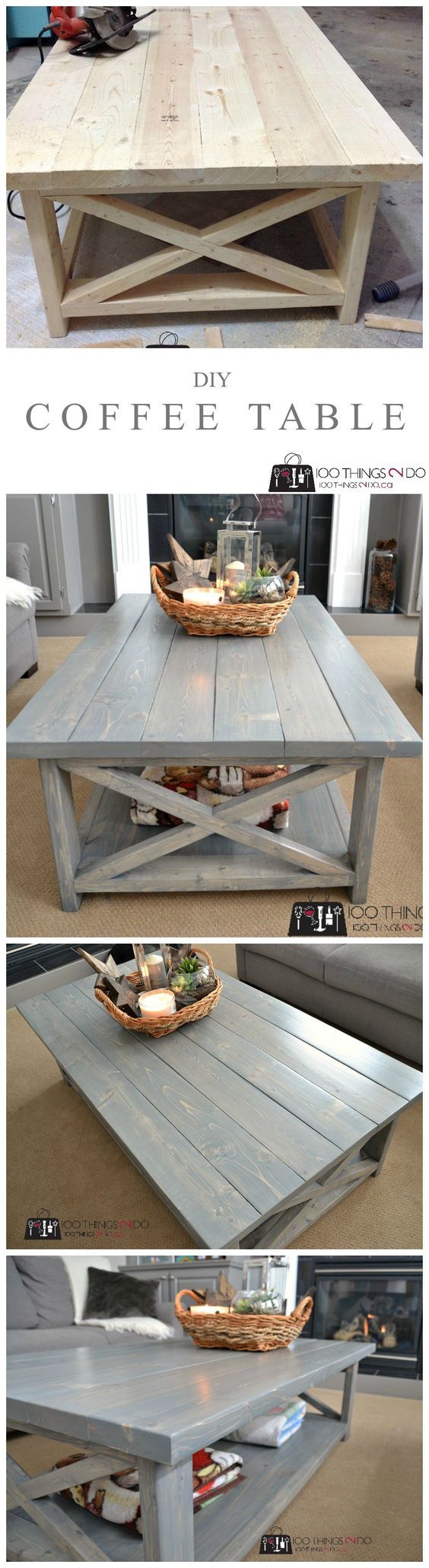 realize an epic Rustic X Diy Coffee table
