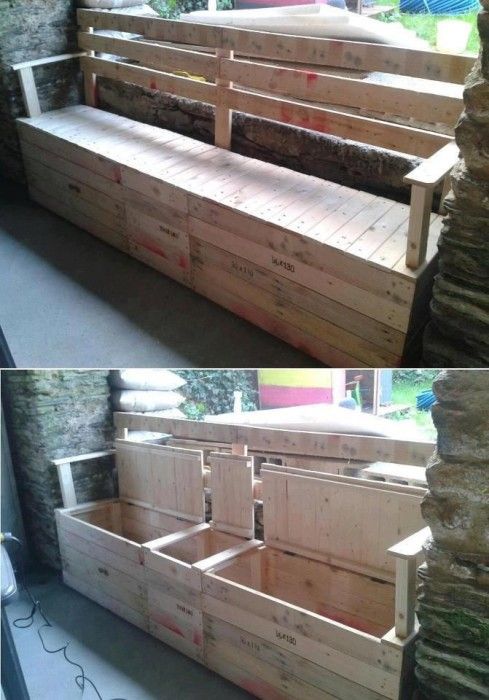 realize an epic pallet bench with storage