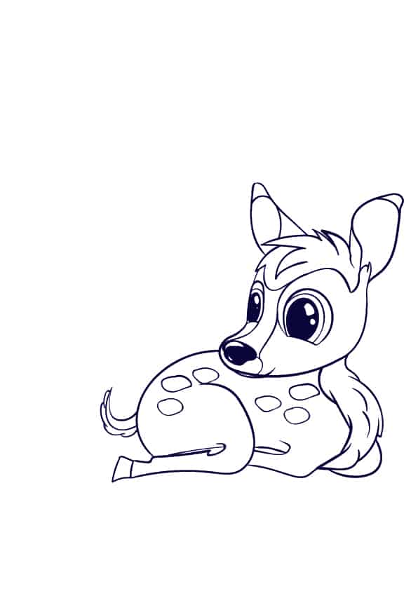 05 Learn How to Draw a Deer - Cartoon Scene Step by Step Tutorial