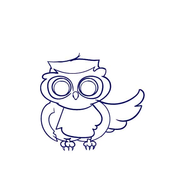 06 Learn How to Draw an Owl- Cartoon Scene Step by Step Tutorial