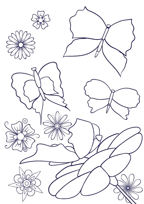 07 Learn How to Draw a Butterfly on a Flower - Cartoon Scene Step by Step Tutorial