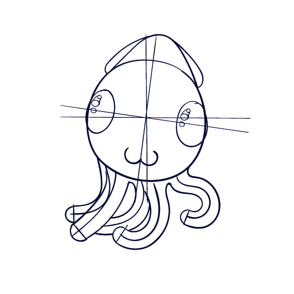 08 Learn How to Draw an Octopus - Cartoon Step by Step Tutorial