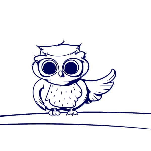 08 Learn How to Draw an Owl- Cartoon Scene Step by Step Tutorial