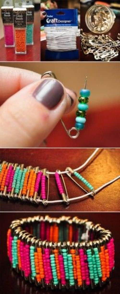 5. USE SAFETY NEEDLES AND BEADS TO SHAPE A BRACELET