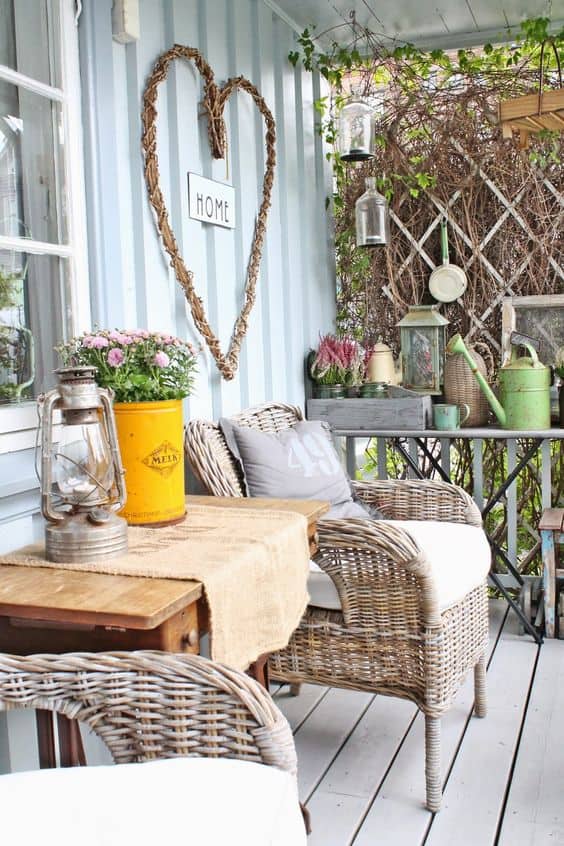 natural armchair patio set