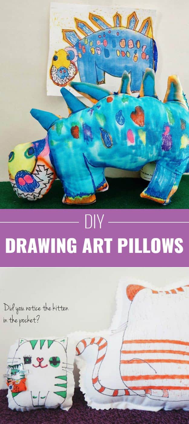 Drawing-Art-Pillows 33 Brilliant and Colorful Crafts For Teens to Realize