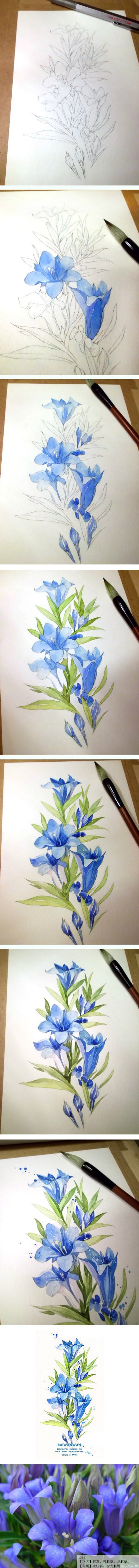 3. BLUE TONES REQUIRE DELICATE WHITE INSERTIONS TO SMOOTH DOWN FOLDS AND ADD LIGHT TO THE IMAGERY
