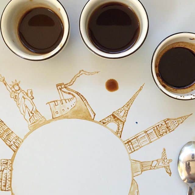 CREATE URBAN LANDSCAPES USING COFFEE