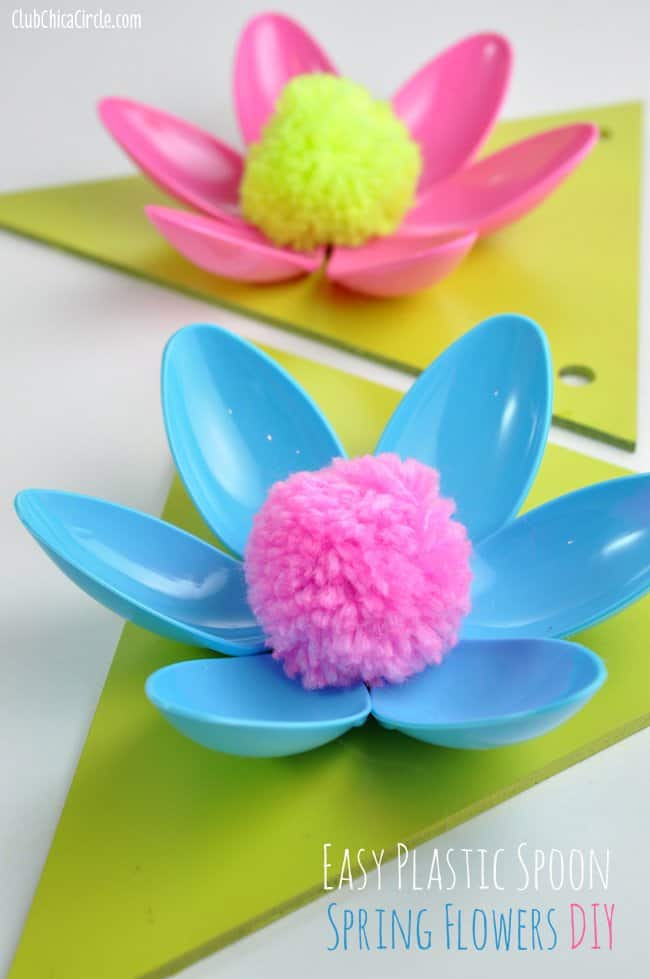 Spring-Flower-Plastic-Spoon-Home-Decor-Craft-Idea