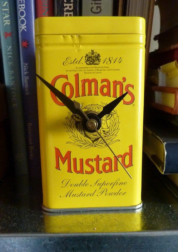 Upcycled-Colmans-Mustard-Tin-Clock