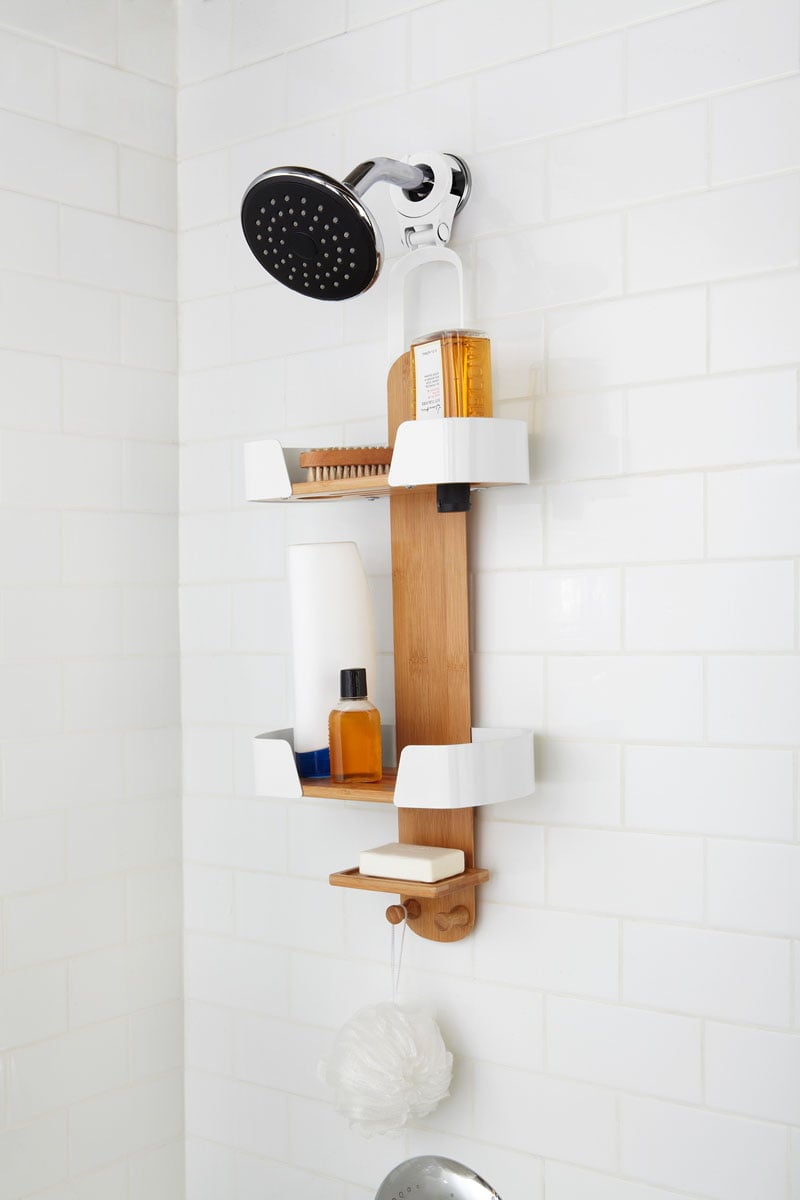 6. Find a shower head that has storage incorporated