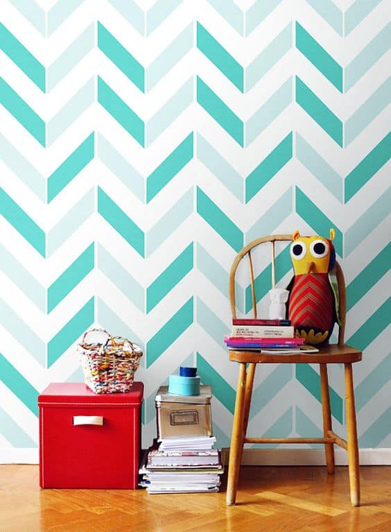 CHEVRON PATTERNS WALL ACCENT IDEAS