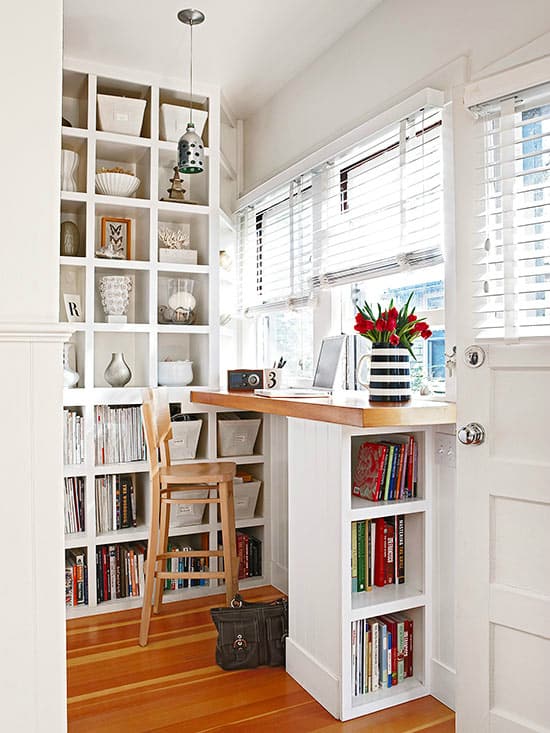 11. compartmentalize your walls and leave them white to avoid an overwhelming sensation