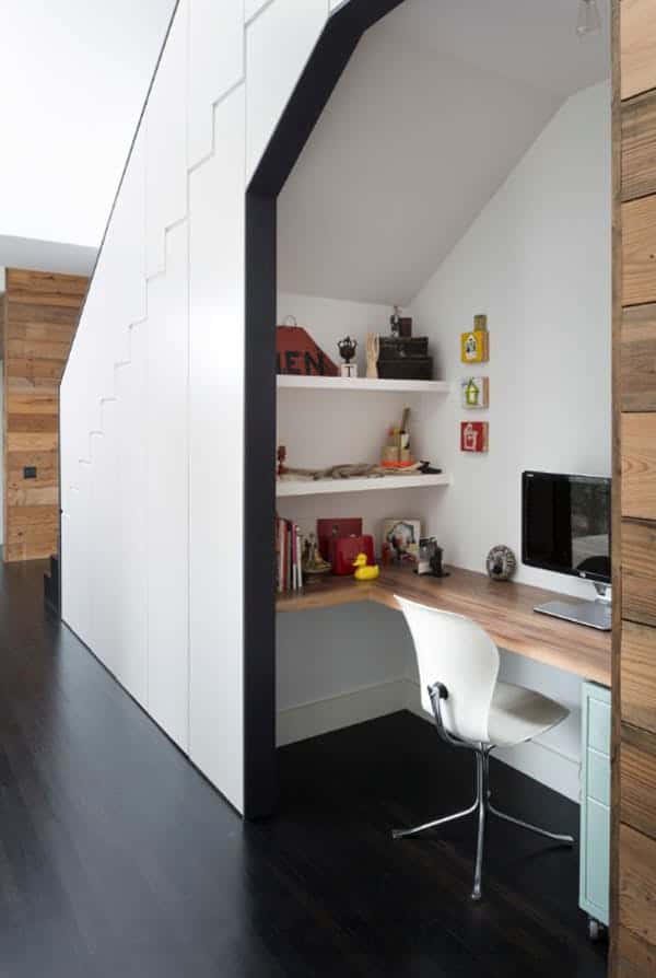 1. the space under the staircase can be transformed into a working area