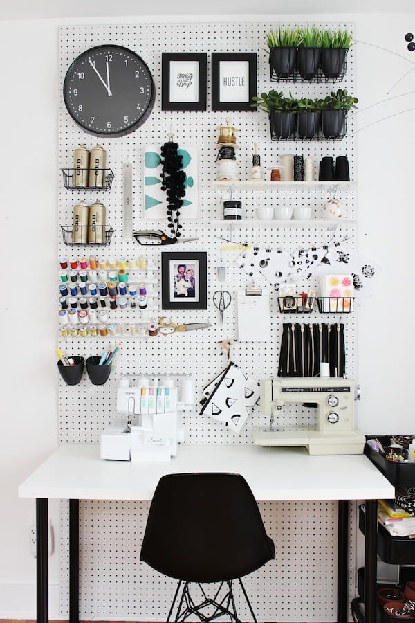 12. USE THE ORGANIZATION SKILLS OF A PEGBOARD