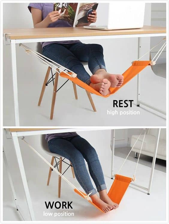 use a hammock desk foot rest