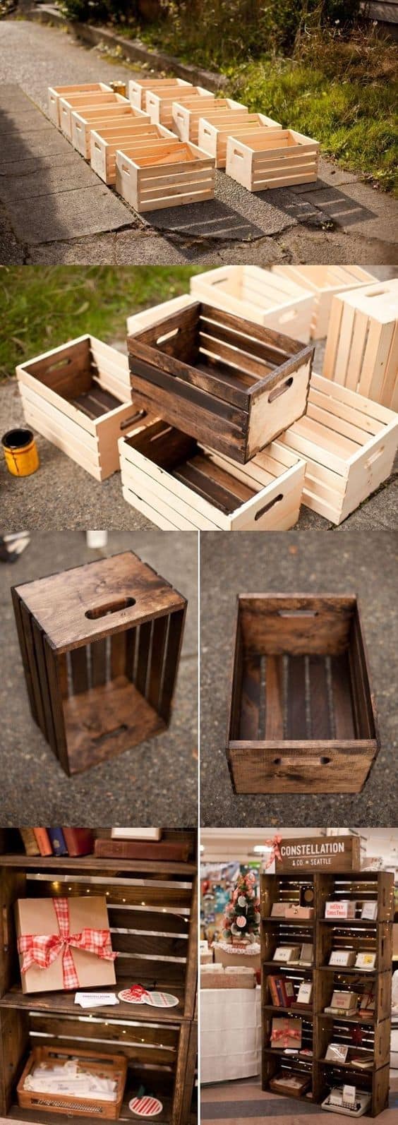 Scale wooden boxes into a timeless piece