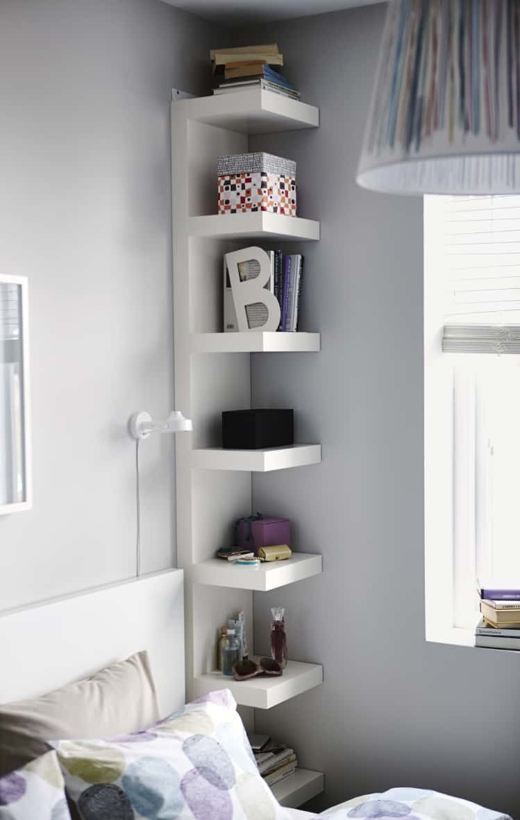 IKEA FLOATING OPEN SHELVING NIGHTSTAND