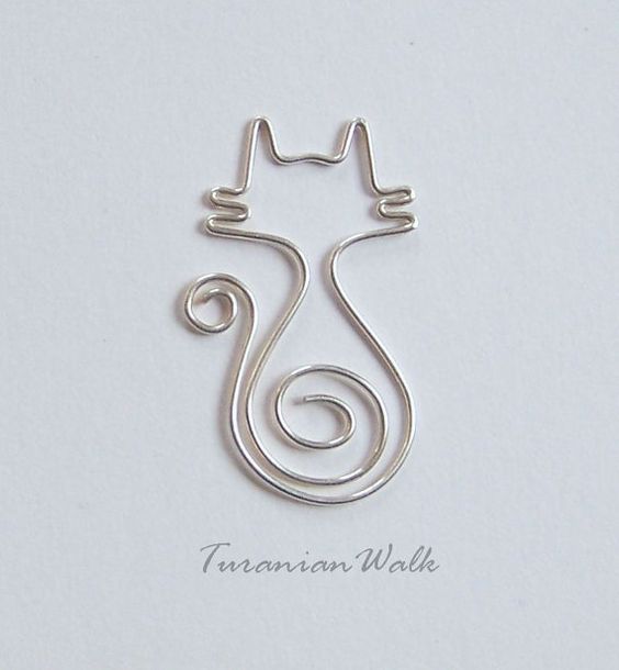 10. tailor an adorable wire art cat bookmark