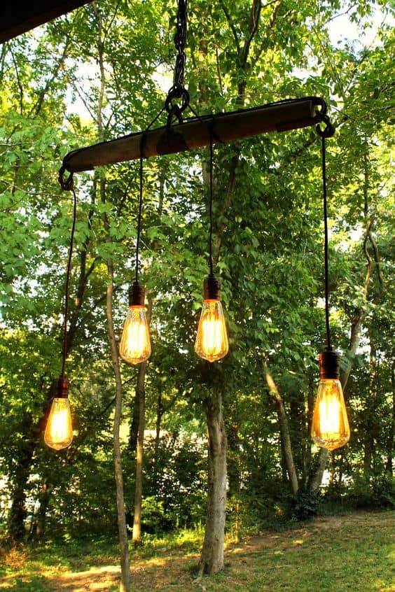 11. EDISON BULBS AND RUSTED IRON