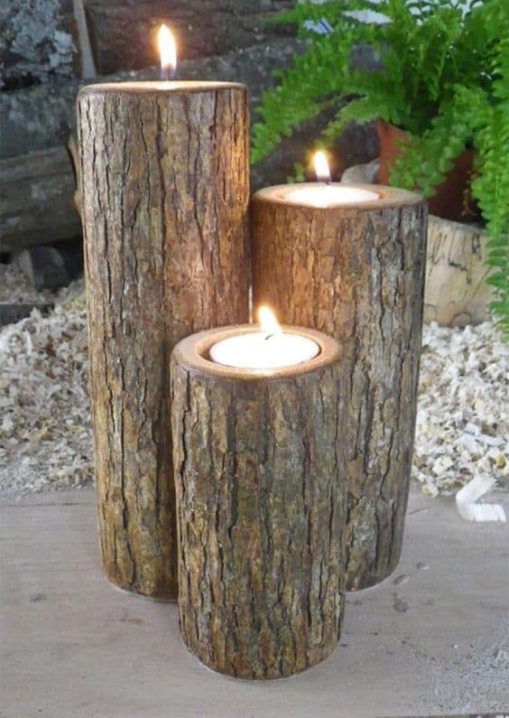 7. TREE LOGS AND CANDLES