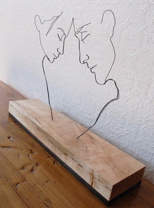 9. sculpt your space with fine wire art  