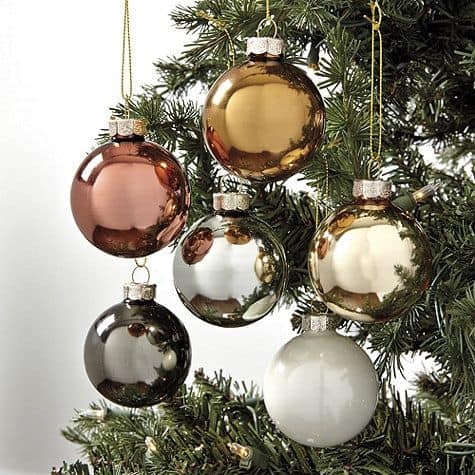Shiny collections of Christmas globes