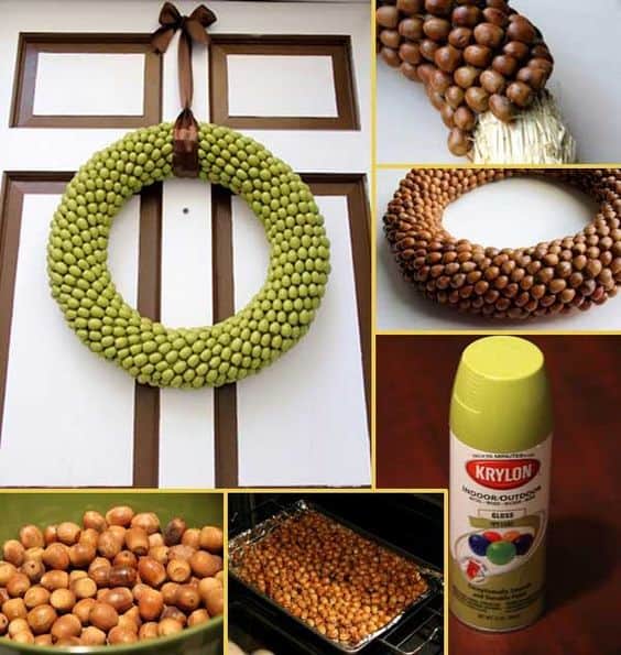 17. USE A MULTITUDE OF ACORNS IN A WREATH